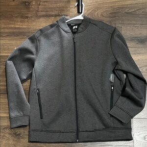 Russel Charcoal Full-Zip Jacket, Men's large